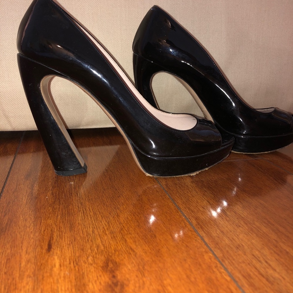 Miu Miu Black Patent Heels